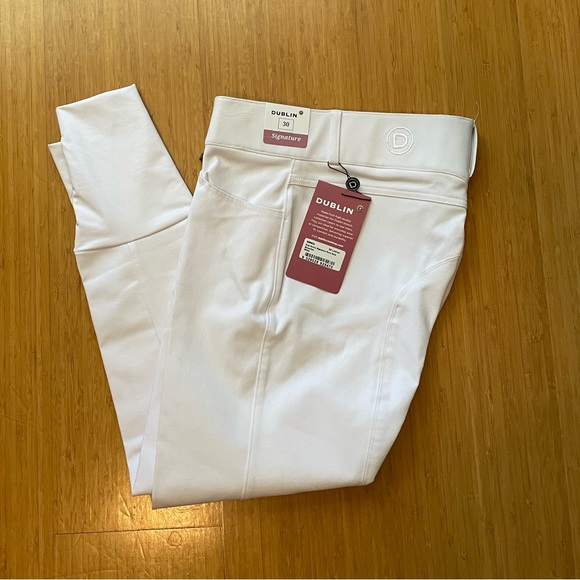 NWT Dublin White Knee Patch Breeches - Picture 3 of 4